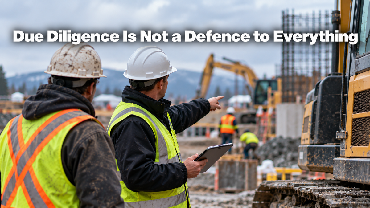 Due Diligence Is Not a Defence to Everything