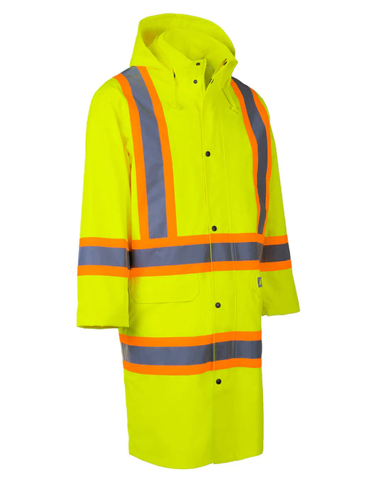 Forcefield Hi Vis Waterproof Long Rain Coat