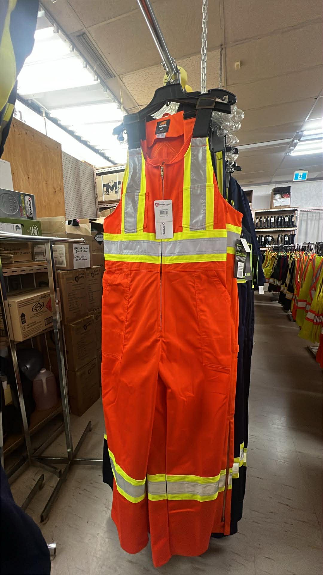 GROUND FORCE  HI VIS BIB OVERALL, Orange