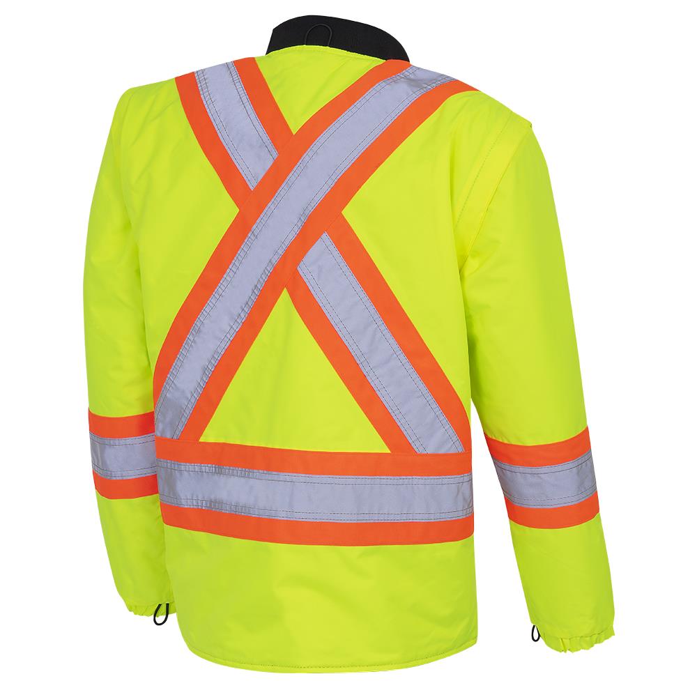 PIONEER 7-in-1 Waterproof Parka – Hi-Vis Yellow/Green w/ Black Bottom