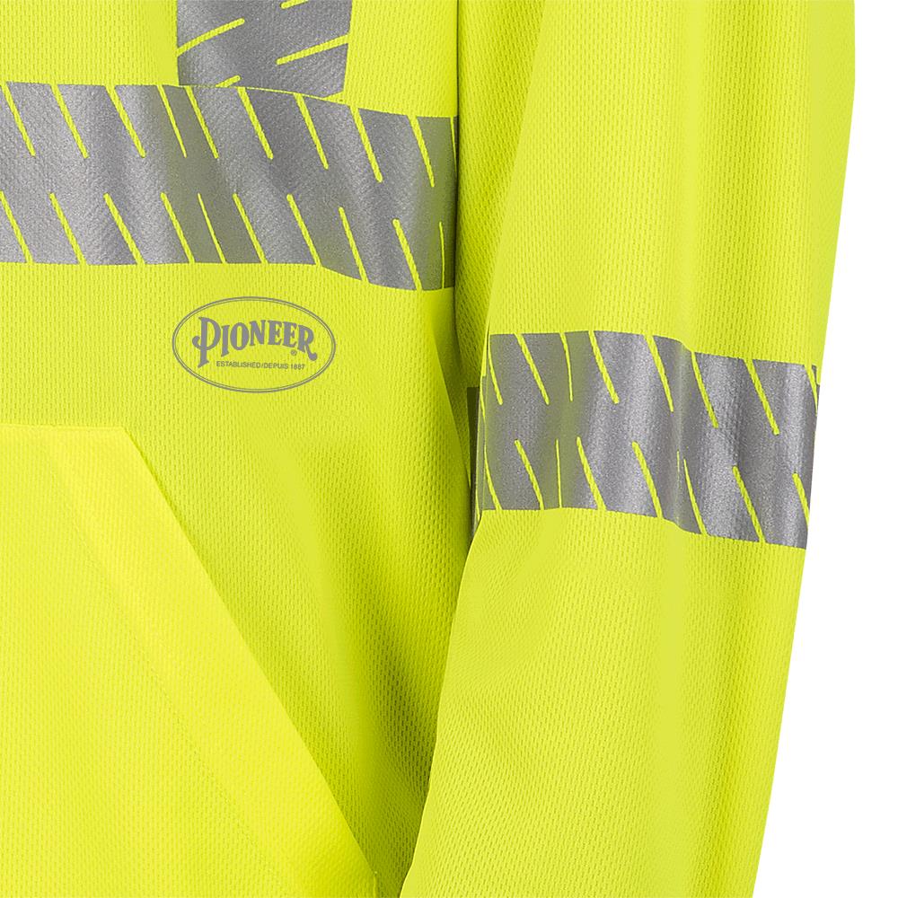 Pioneer Hi-Vis Bird's-Eye Safety Hoodie Shirt - Hi-Vis