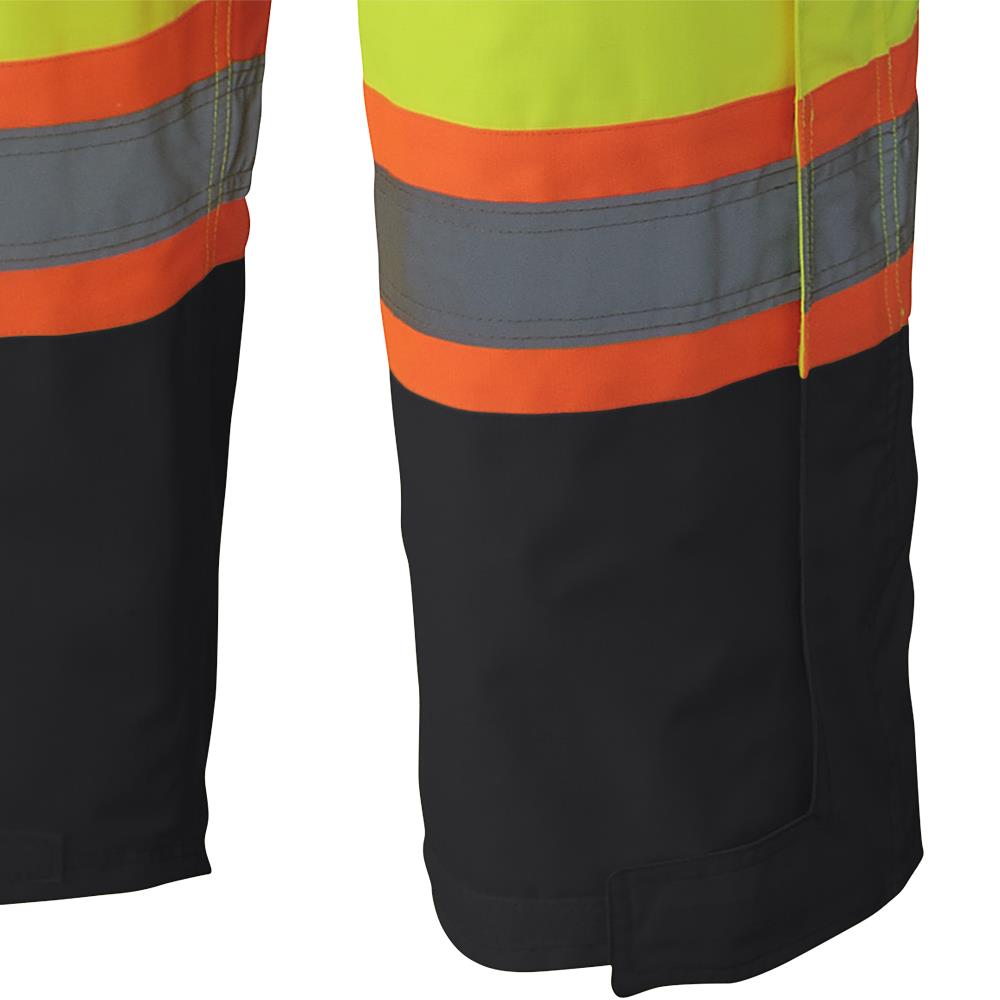 PIONEER Hi-Vis 300D Ripstop Polyester Waterproof Safety Bib Pants - Hi-Vis Yellow/Green