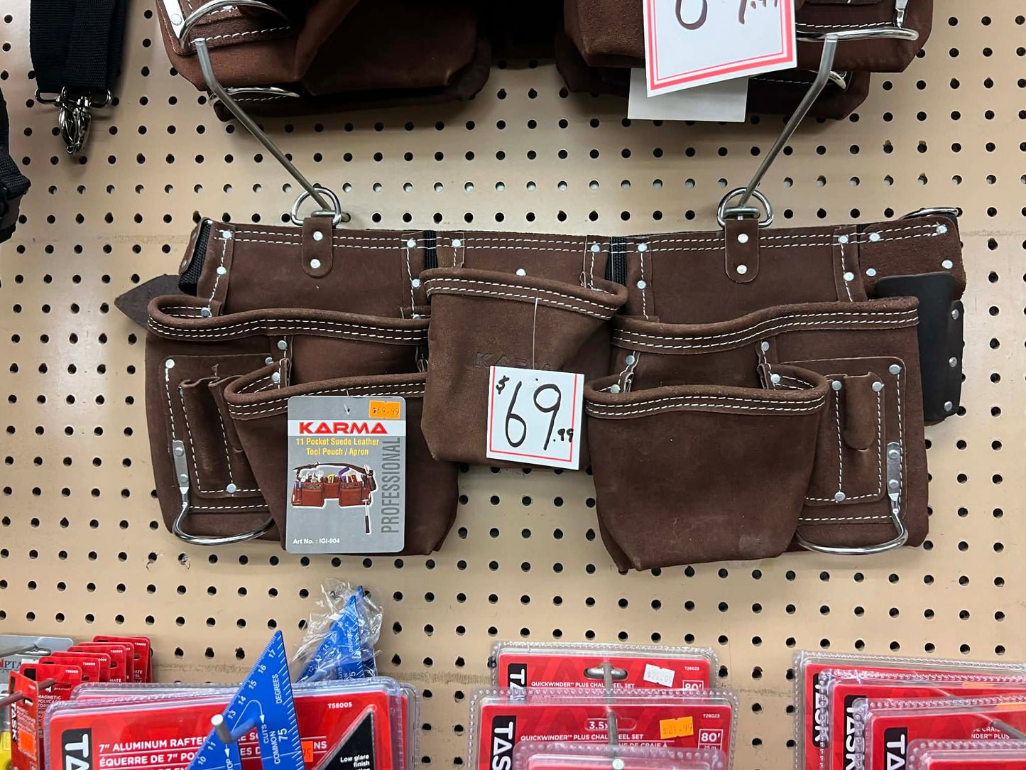 KARMA 11-POCKET SUEDE LEATHER TOOL POUCH/APRON