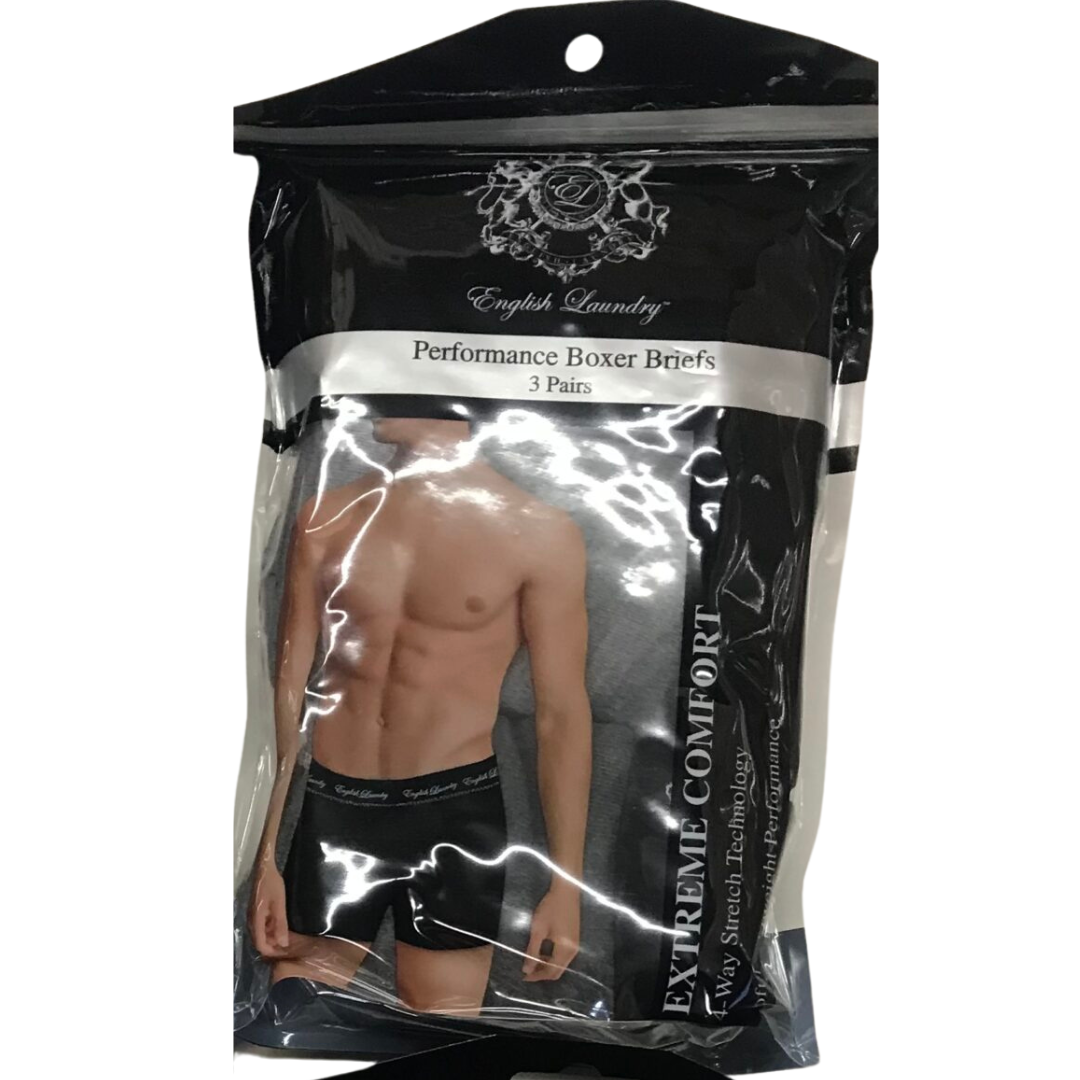 Men’s 3-Pack Boxer Briefs – “English Laundry”