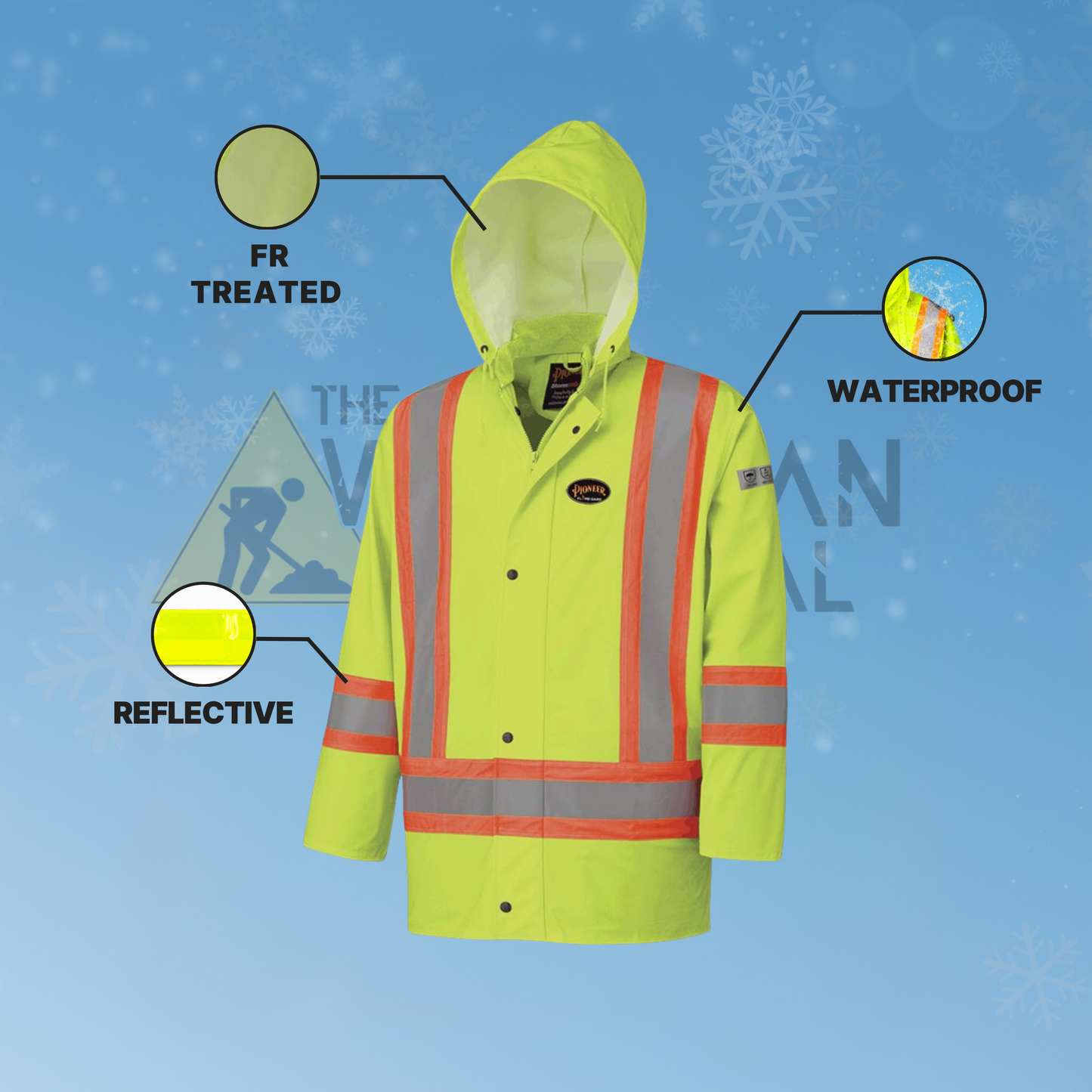 Pioneer FR Hi-Vis Waterproof Jacket | 4-Way Stretch