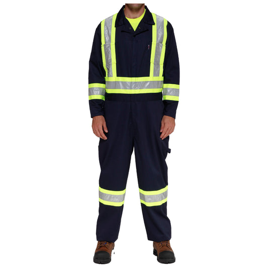 Hi VIS Premium Cotton Coverall w/ Refl. Tape