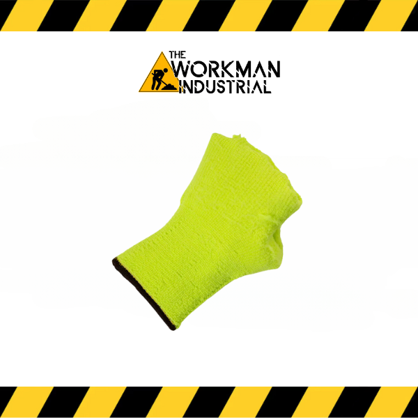 View of the hi-vis insulated terrycloth lining inside the Forcefield gloves.
