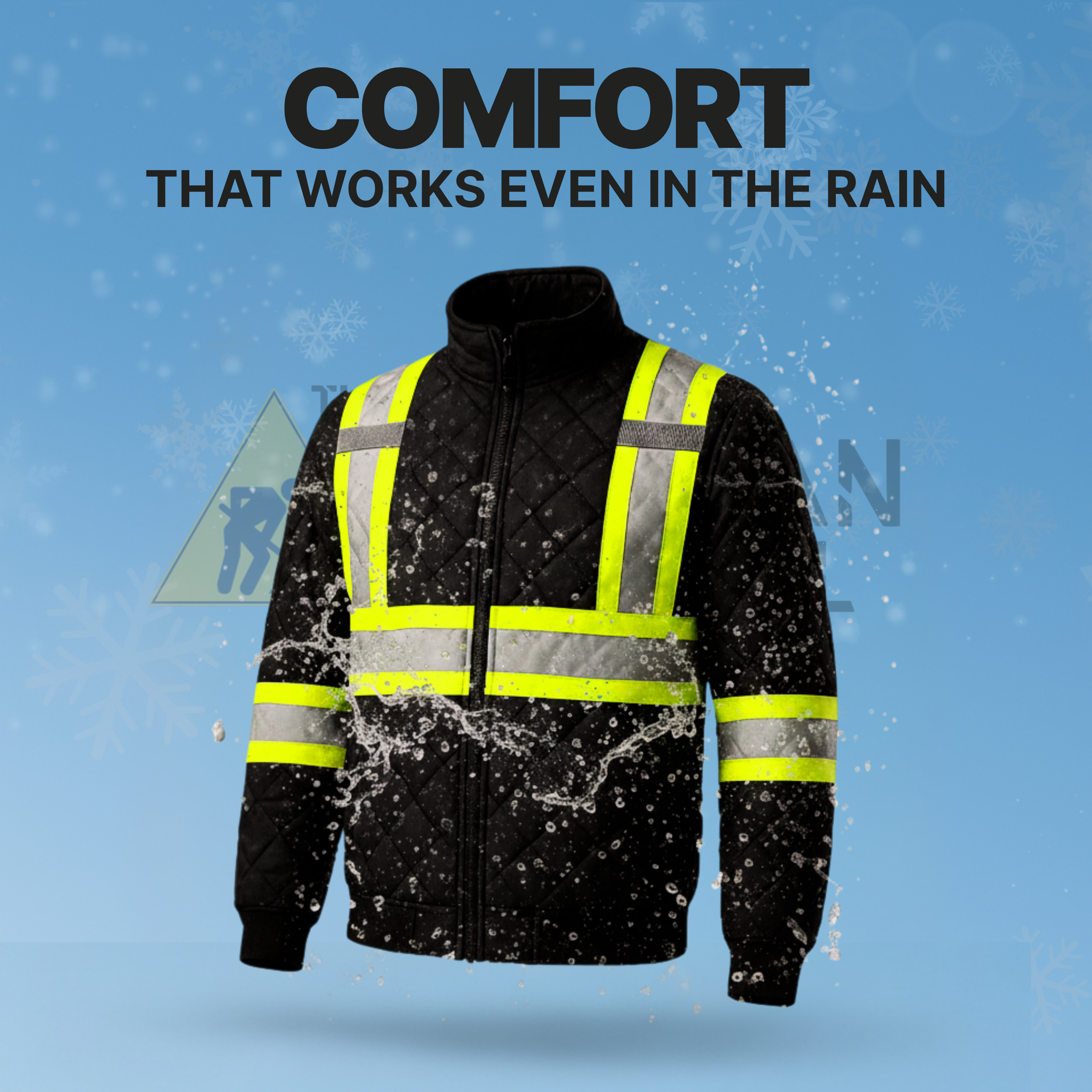 Ground Force Hi-Vis Quilted Freezer Jacket | Insulated