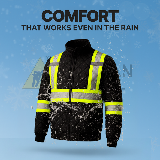 Ground Force Hi-Vis Quilted Freezer Jacket | Insulated