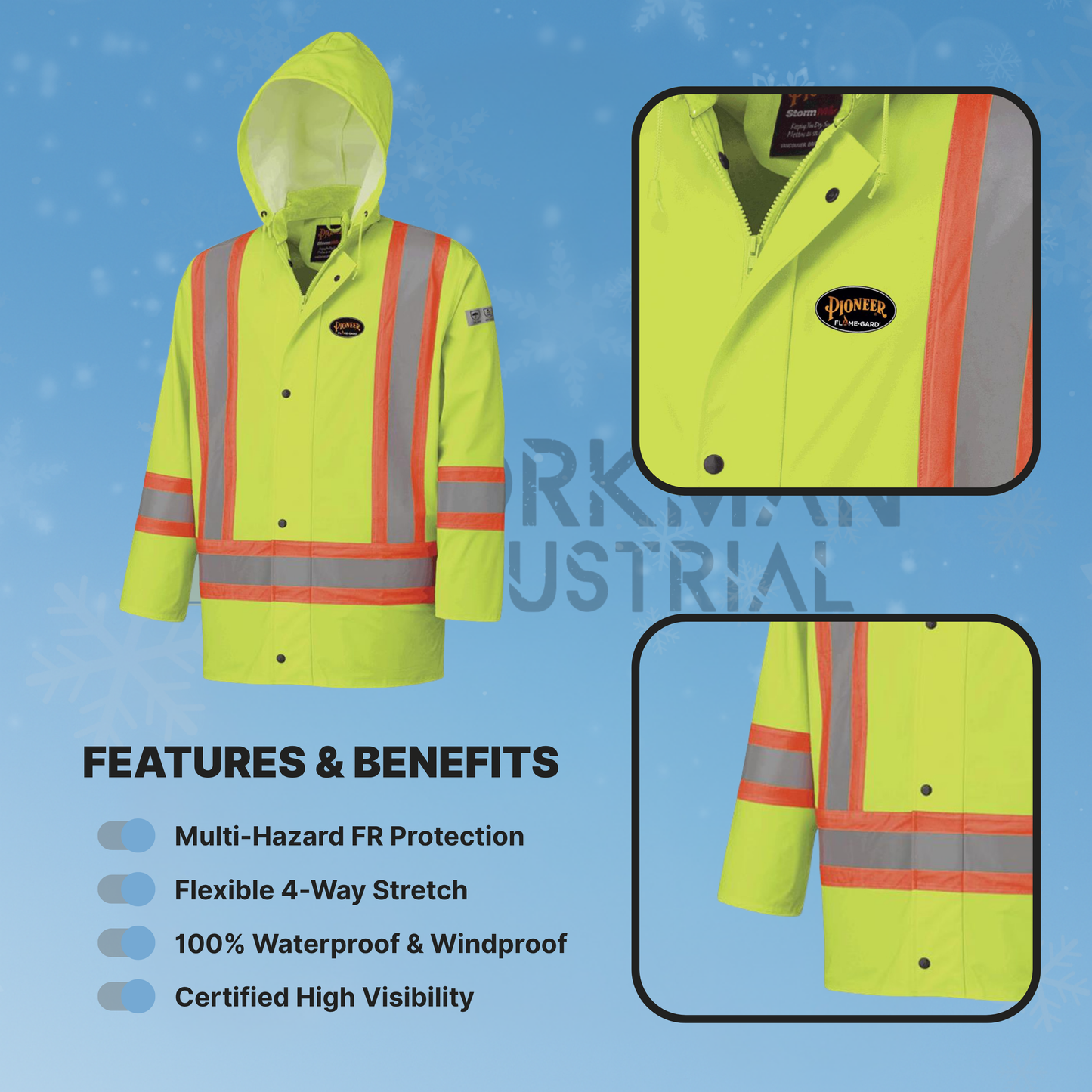 Pioneer FR Hi-Vis Waterproof Jacket | 4-Way Stretch
