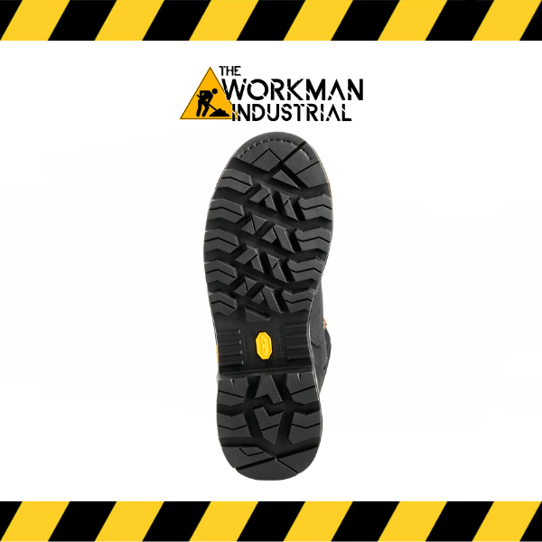View of the aggressive Vibram TC4+ rubber outsole on the KODIAK Neragon boot.