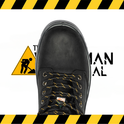 Top-down view of the CAT Striver steel toe boot.