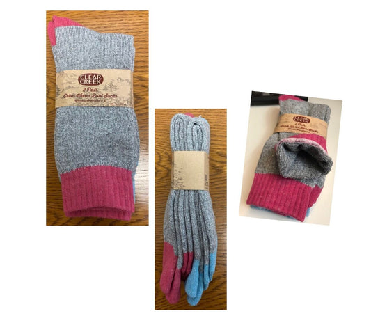 Ladies “Clear Creek” 2-Pack Wool Blend Socks