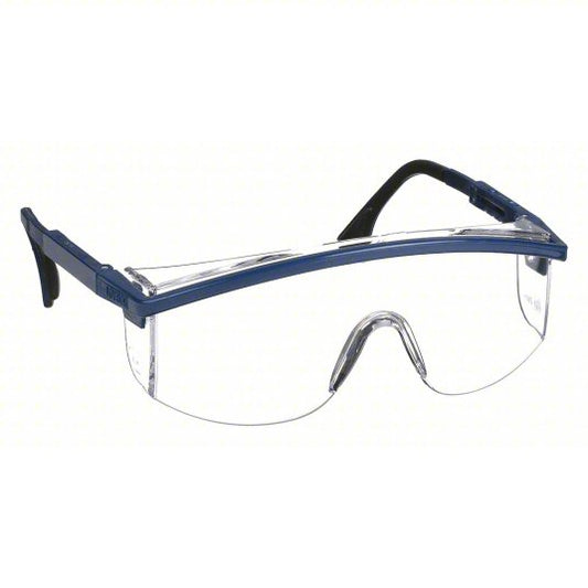 UVEX Safety Glasses: Clear Lens, Full-Frame, Blue Frame, Astrospec(R)
