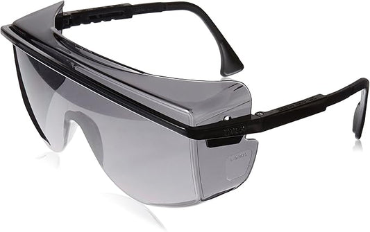 UVEX S2504 Astrospec OTG 3001 Safety Eyewear, Black Frame, Gray Ultra-Dura Hardcoat Lens