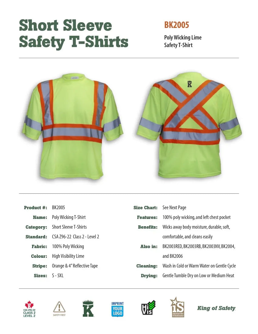 Big K Poly Wicking Lime T-Shirt