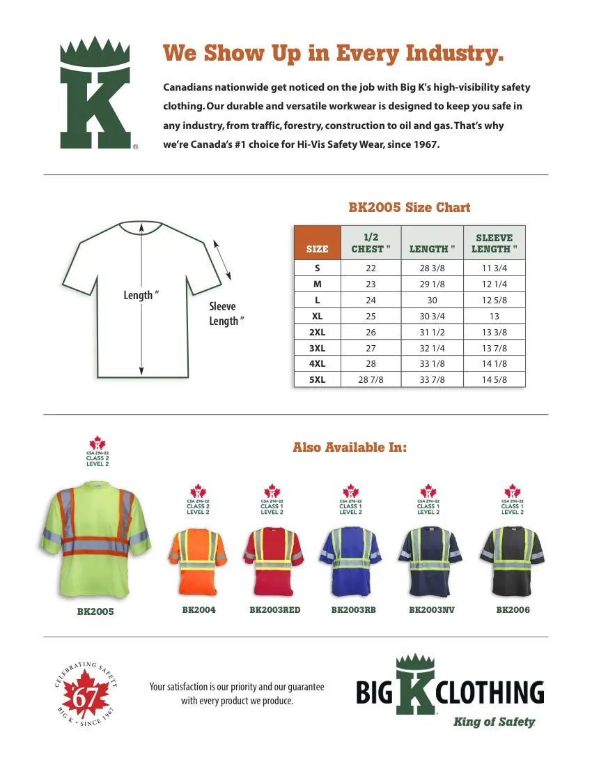 Big K Poly Wicking Lime T-Shirt