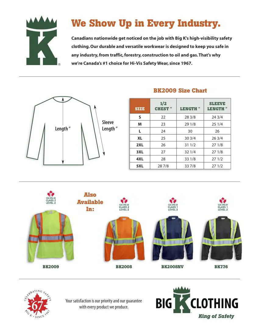 Big K Polyester Wicking Long Sleeve Shirt