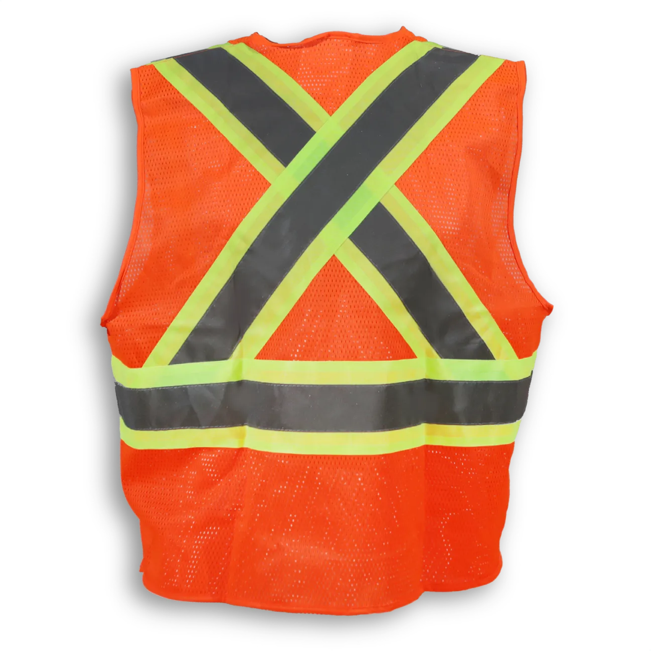 Big K 100% Polyester Mesh Safety Vest with Zipper Front