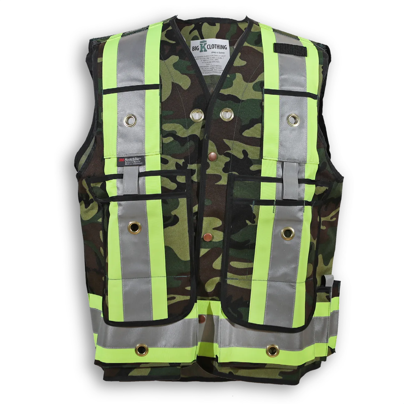 Big K Surveyor's Safety Vest | with Double Back Pouch