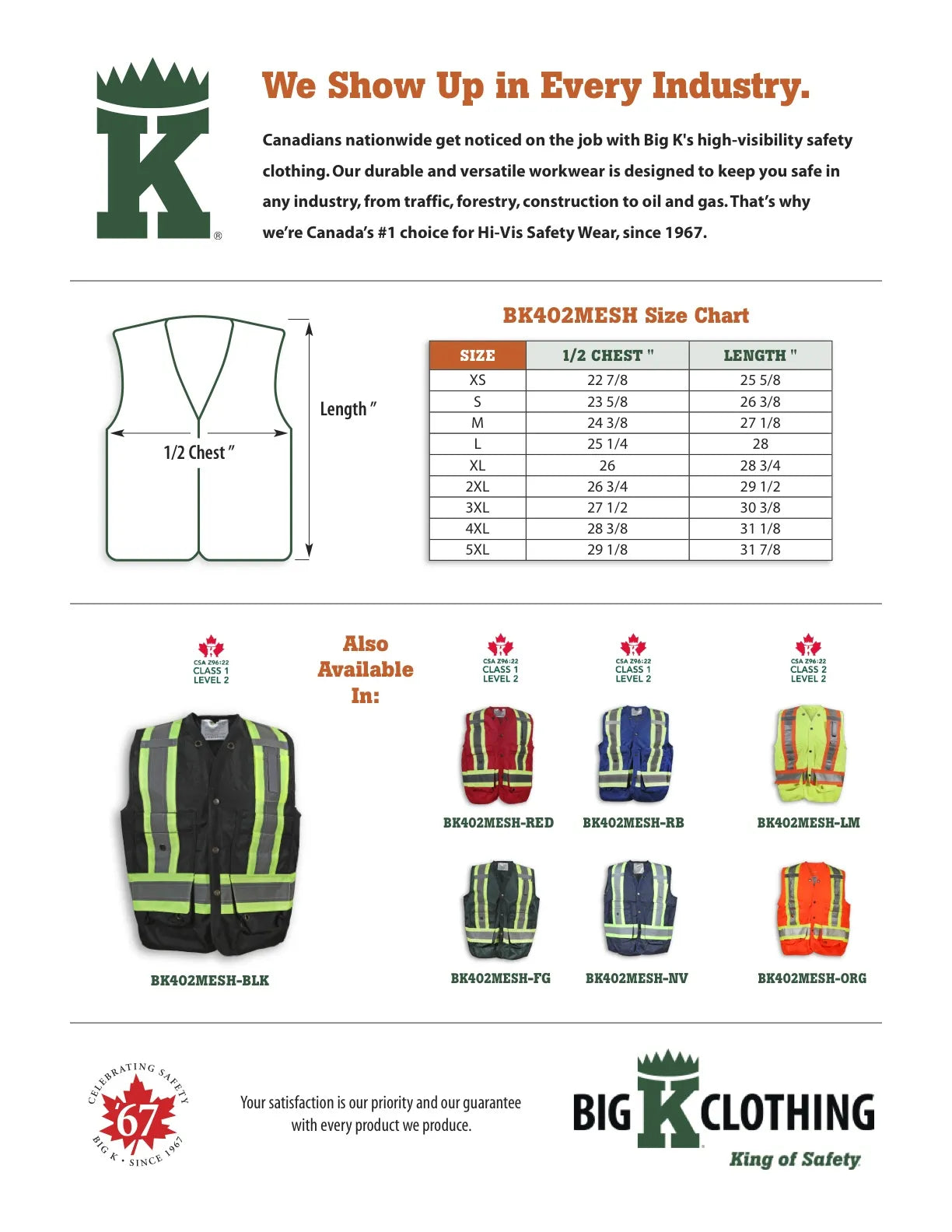 Big K 100% Polyester Mesh Surveyor Vest