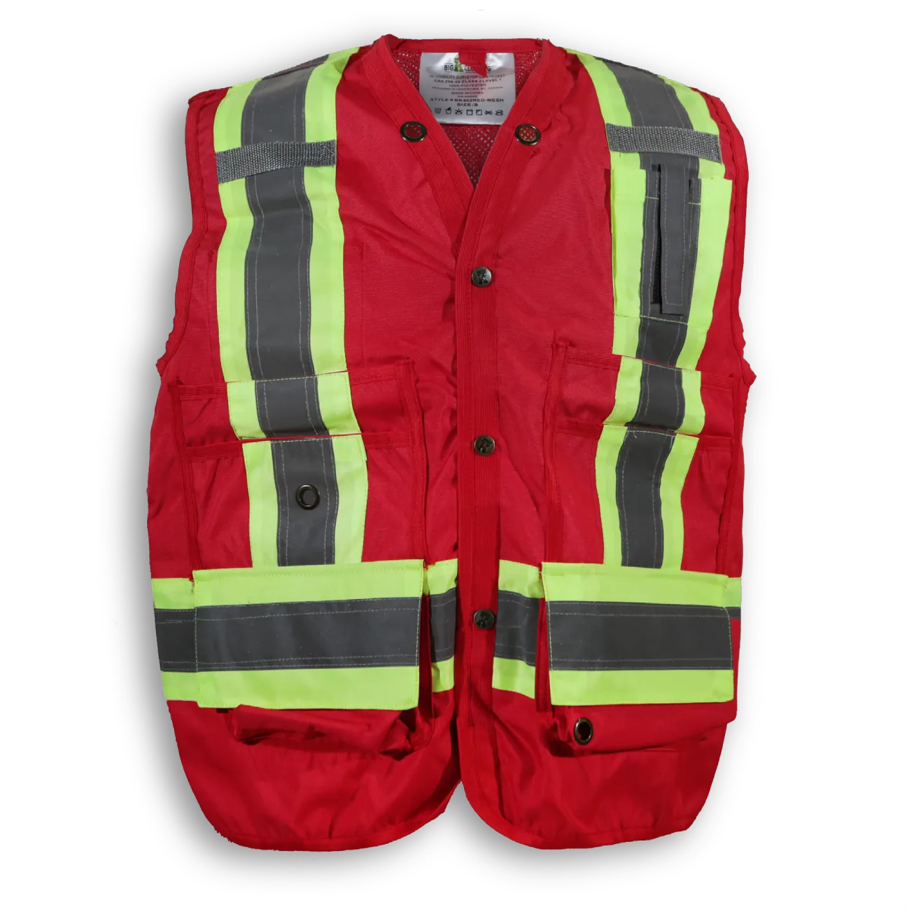 Big K 100% Polyester Mesh Surveyor Vest