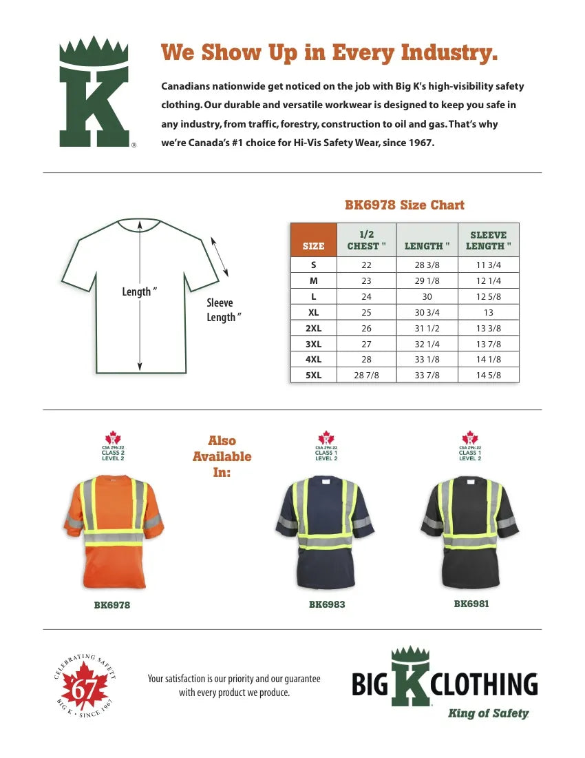 Big K 100% Cotton Traffic Safety T-Shirt