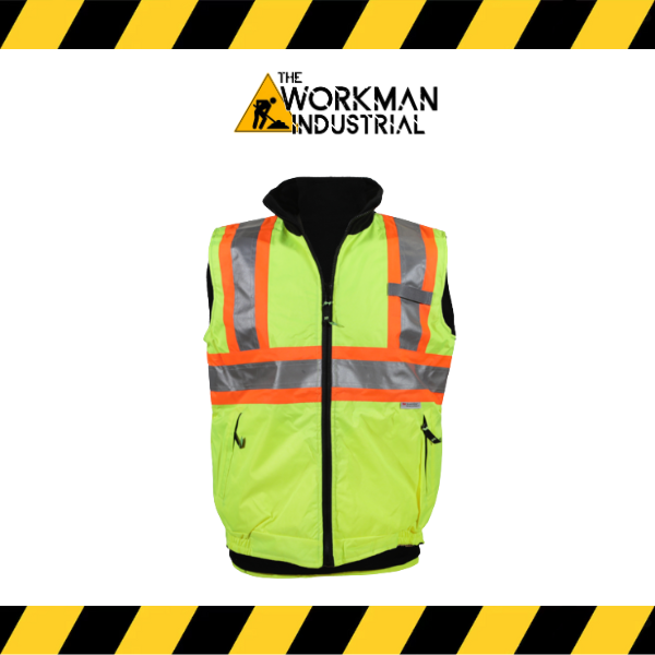 (Big K) Lime Reversible Safety Vest