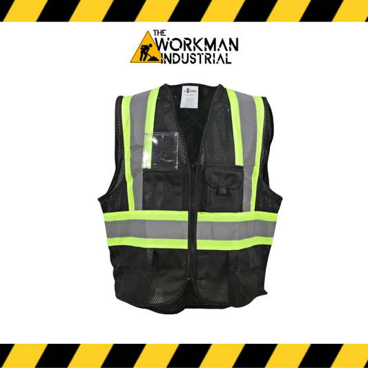 Big K 100% Polyester Mesh Safety Vest with Zipper Front