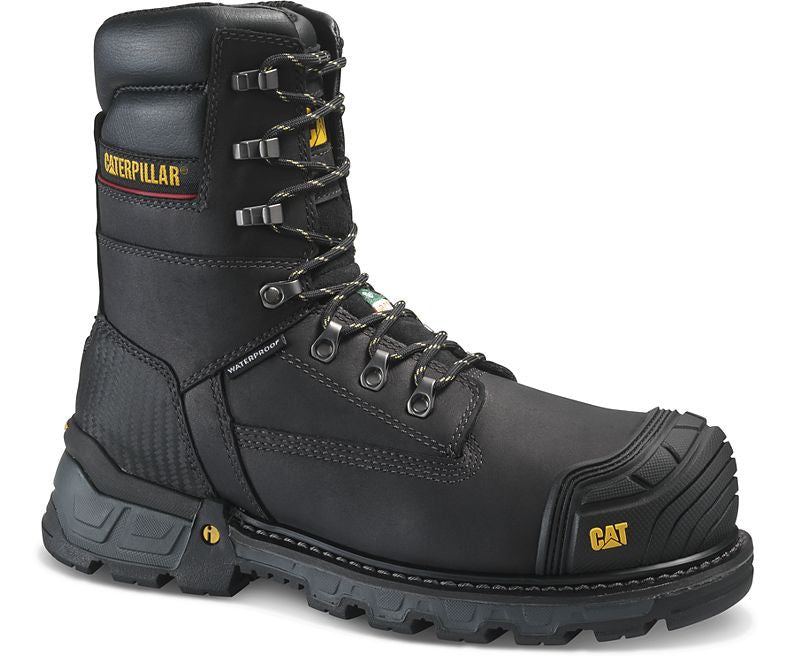 CAT Men's Excavator XL 8" Waterproof Work Boot -Dark Brown
