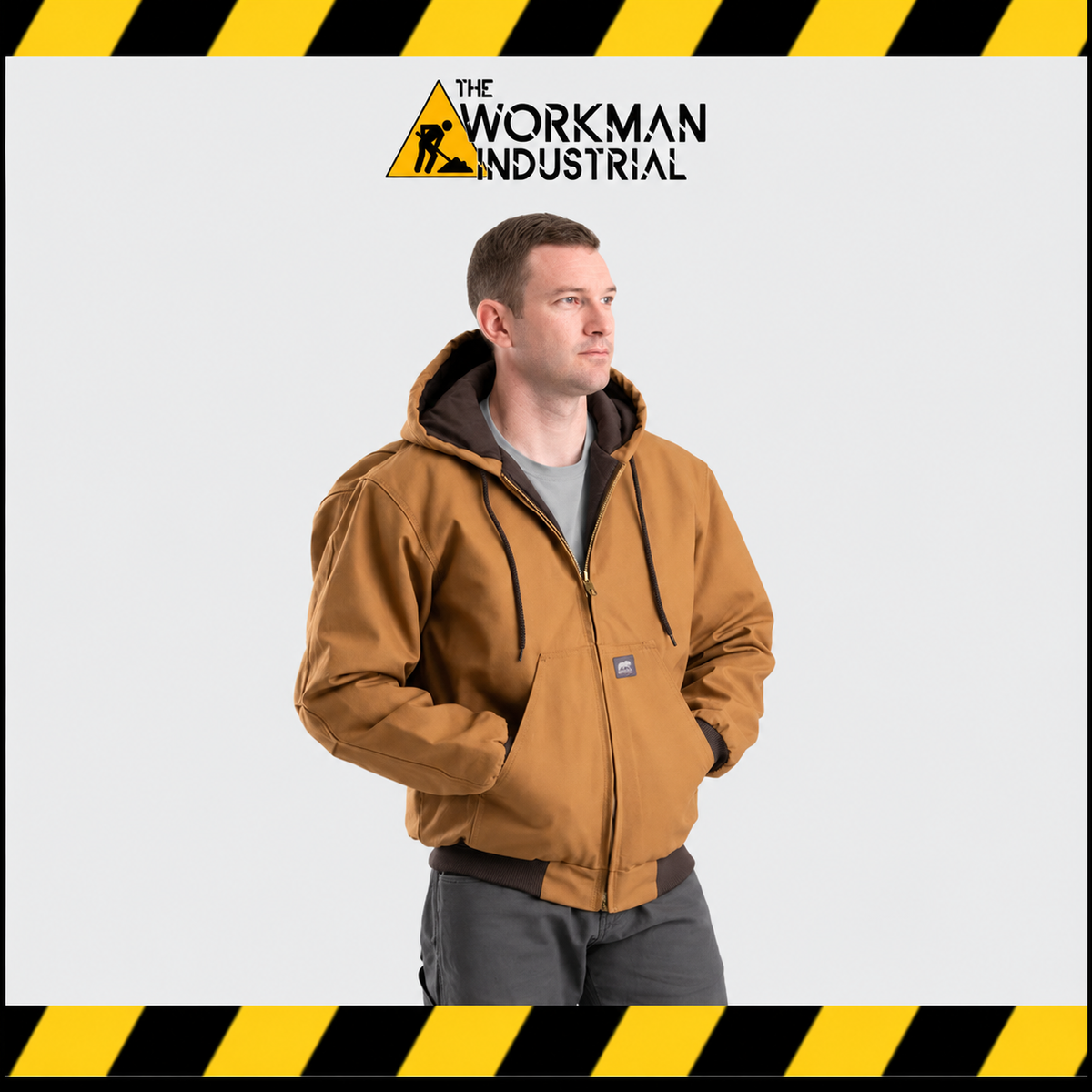 BERNE MEN'S LINED HOODED WORK JACKET