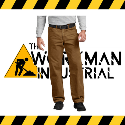 Dickies relaxed fit sanded duck carpenter pants in timber  brown.