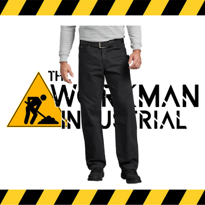 Dickies relaxed fit sanded duck carpenter pants in black