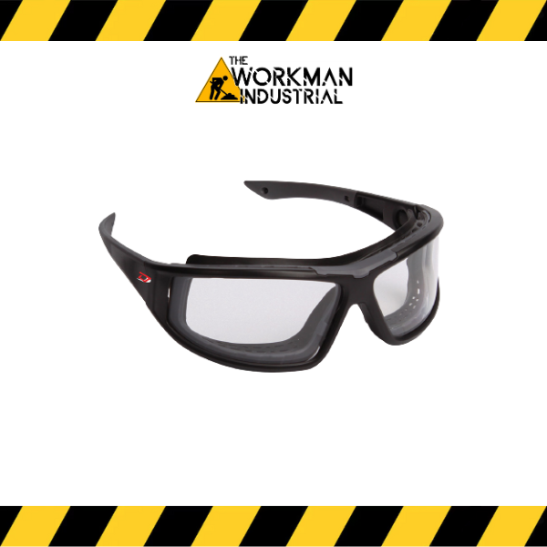 (Dyna-Seal) Full Frame Safety Glasses with Black Frame