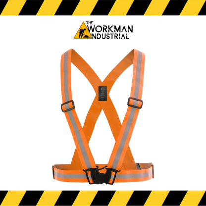 Forcefield hi-vis adjustable safety sash in orange.