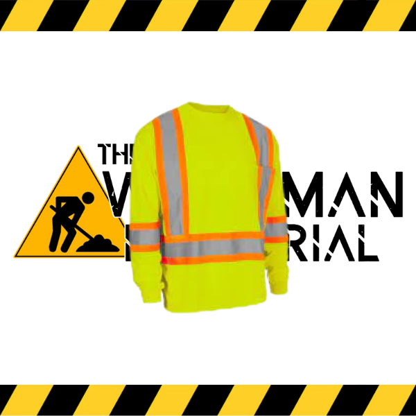 (Forcefield) Hi Vis Crew Neck Long Sleeve Safety Tee