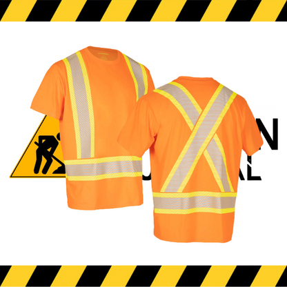 Forcefield hi-vis ultrasoft short sleeve safety t-shirt in fluorescent orange.