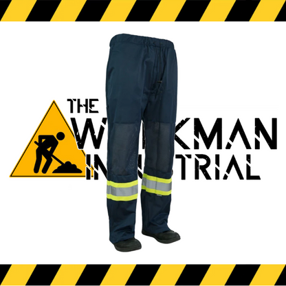 The Forcefield Vented Traffic Pants in fluorescent blue.