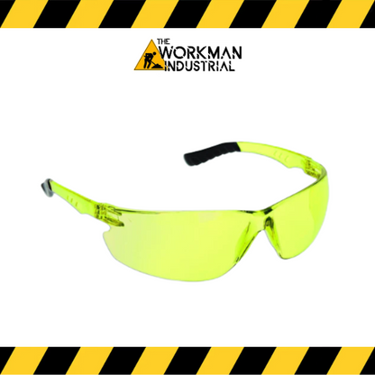 The Forcefield Firebird safety glasses with an amber lens.