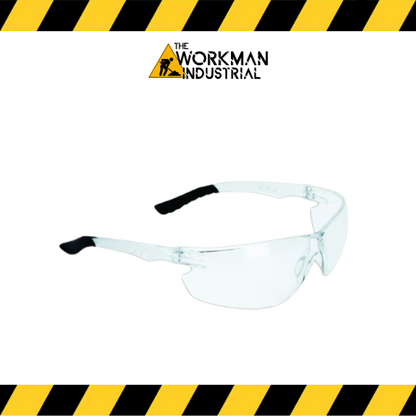 The Forcefield Firebird safety glasses with a clear lens.

