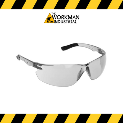 The Forcefield Firebird safety glasses with a smoke lens.


