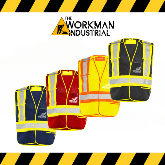 (Ground Force) Universal 5 Pt. Tearaway Mesh Traffic Vest