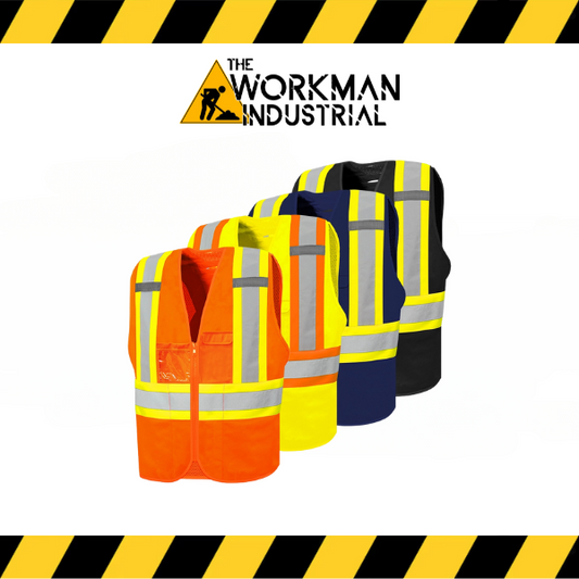 (Ground Force) Traffic Vest with Zipper