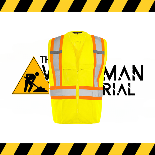 (Ground Force) Traffic Vest with Zipper