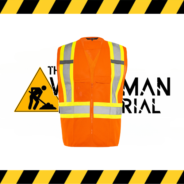 (Ground Force) Traffic Vest with Zipper