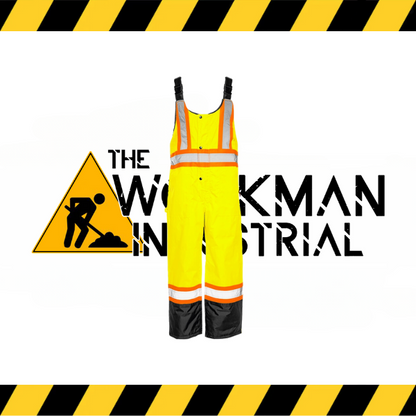 Ground Force hi-vis winter traffic overalls in fluorescent yellow/orange