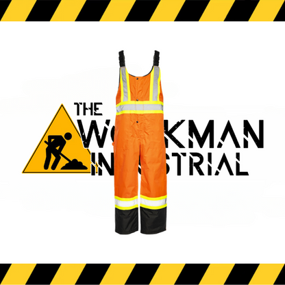 Ground Force hi-vis winter traffic overalls in fluorescent yellow/orange