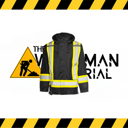 Ground Force 6-in-1 hi-vis winter traffic parka in fluorescent yellow/Black.
