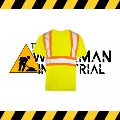 Ground Force short sleeve hi-vis traffic t-shirt in fluorescent yellow/orange.