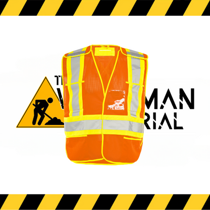 Ground Force 5-point tearaway mesh traffic vest in high-visibility.